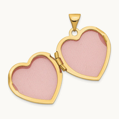 Domed Heart Locket — 14K Yellow Gold
