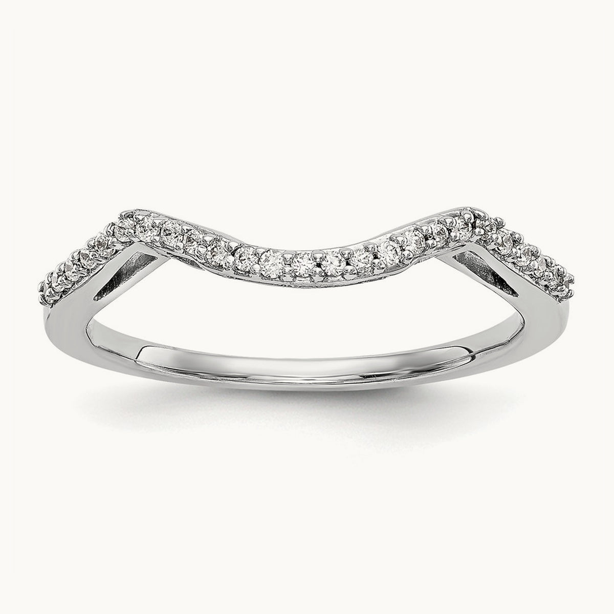 Diamond Wedding Band, 14K White Gold