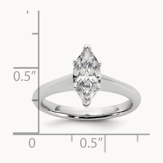Marquise 8X Ring, 1.00 ct tw Lab-Grown Diamond — 14K White Gold