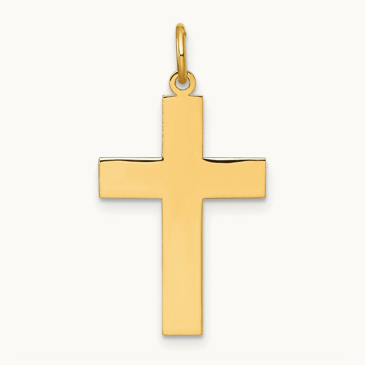 Polished Cross Pendant, 14K
