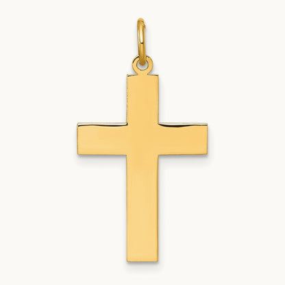 Polished Cross Pendant, 14K