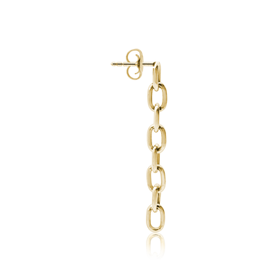 Light Elongated Cable Chain Earrings