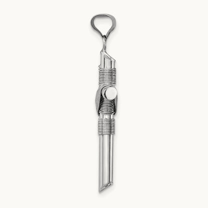 Center Wrap Tube Cross Pendant — 35.7mm