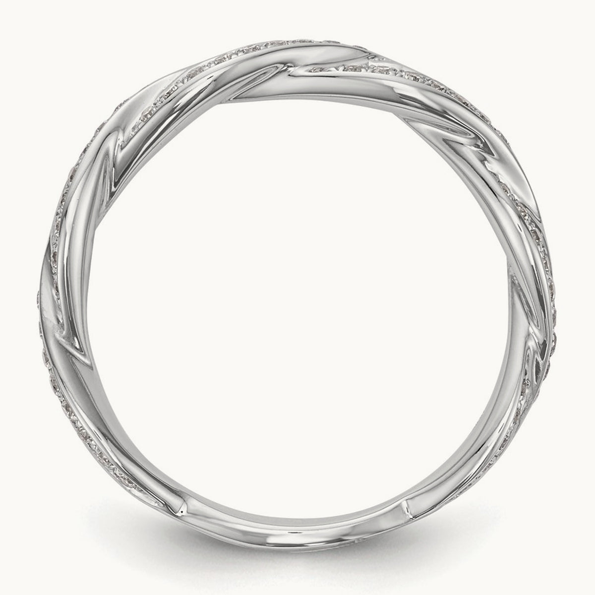 Diamond Wedding Band, 14K White Gold