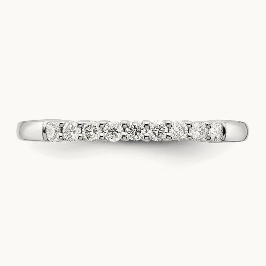 9-Stone Diamond Band, 14K White Gold