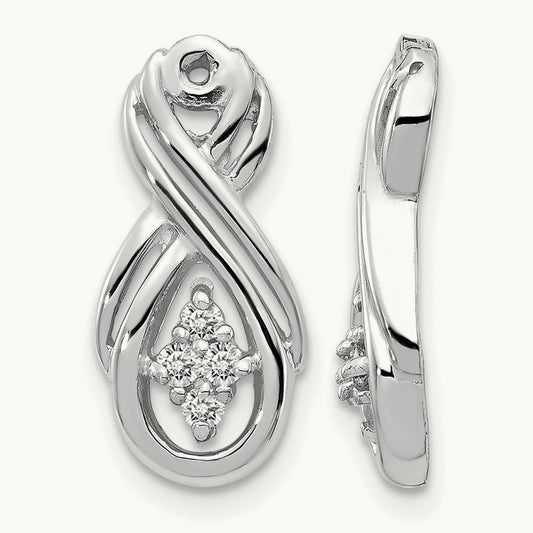 AA Infinity Diamond Earring Jacket, 14K White Gold