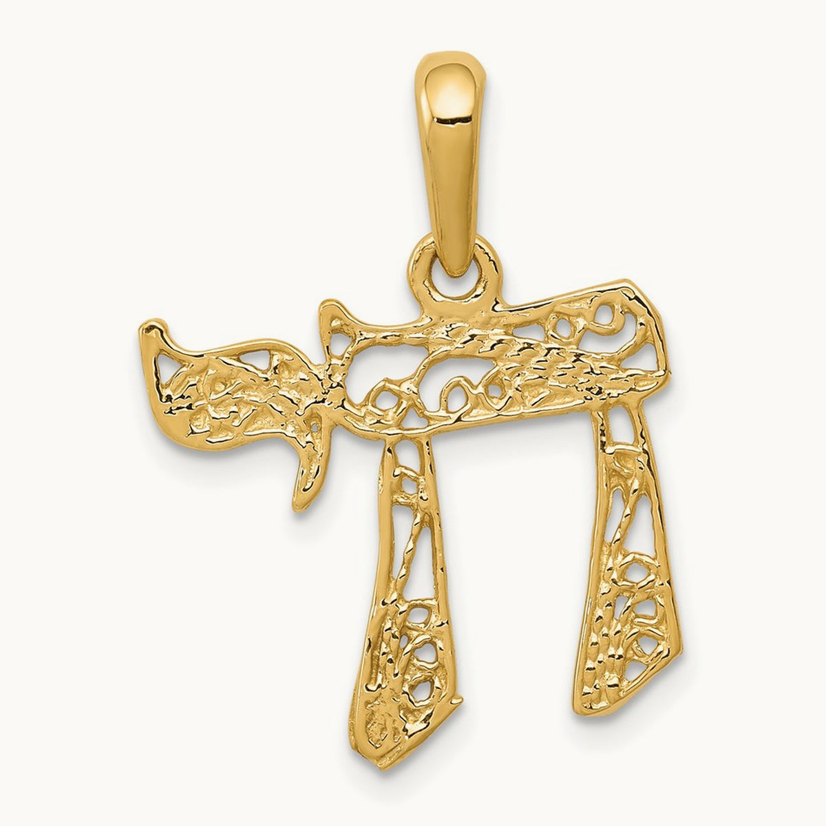 Filigree Chai Pendant — 25mm