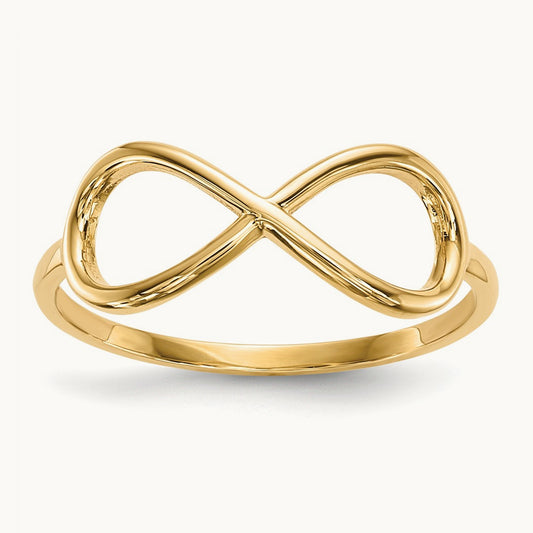 Polished Infinity Ring, 14K Gold