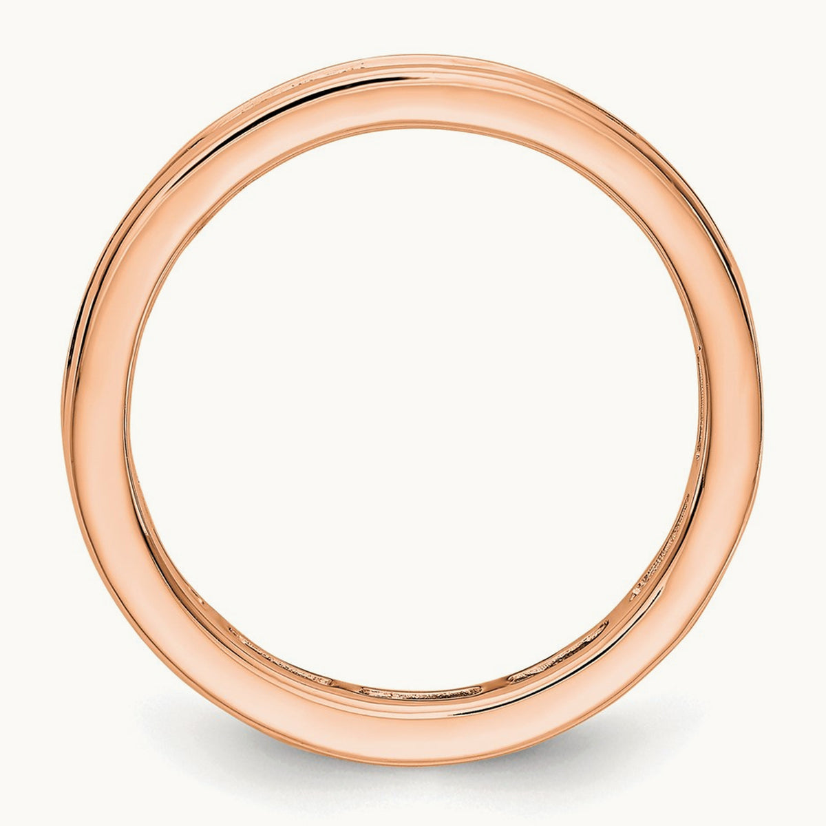 Polished 1ct Princess Channel Set Diamond Eternity Band, 14K Gold in 14K Rose Gold