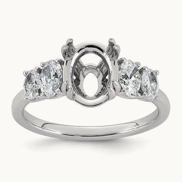 Semi-Mount Ring, 0.75 ct tw Lab-Grown Diamond