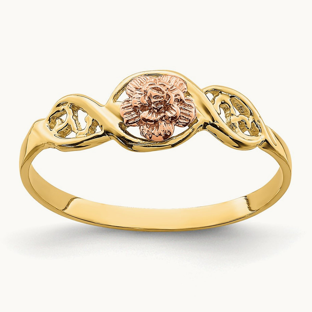 Flower Ring, 14K Two-tone
