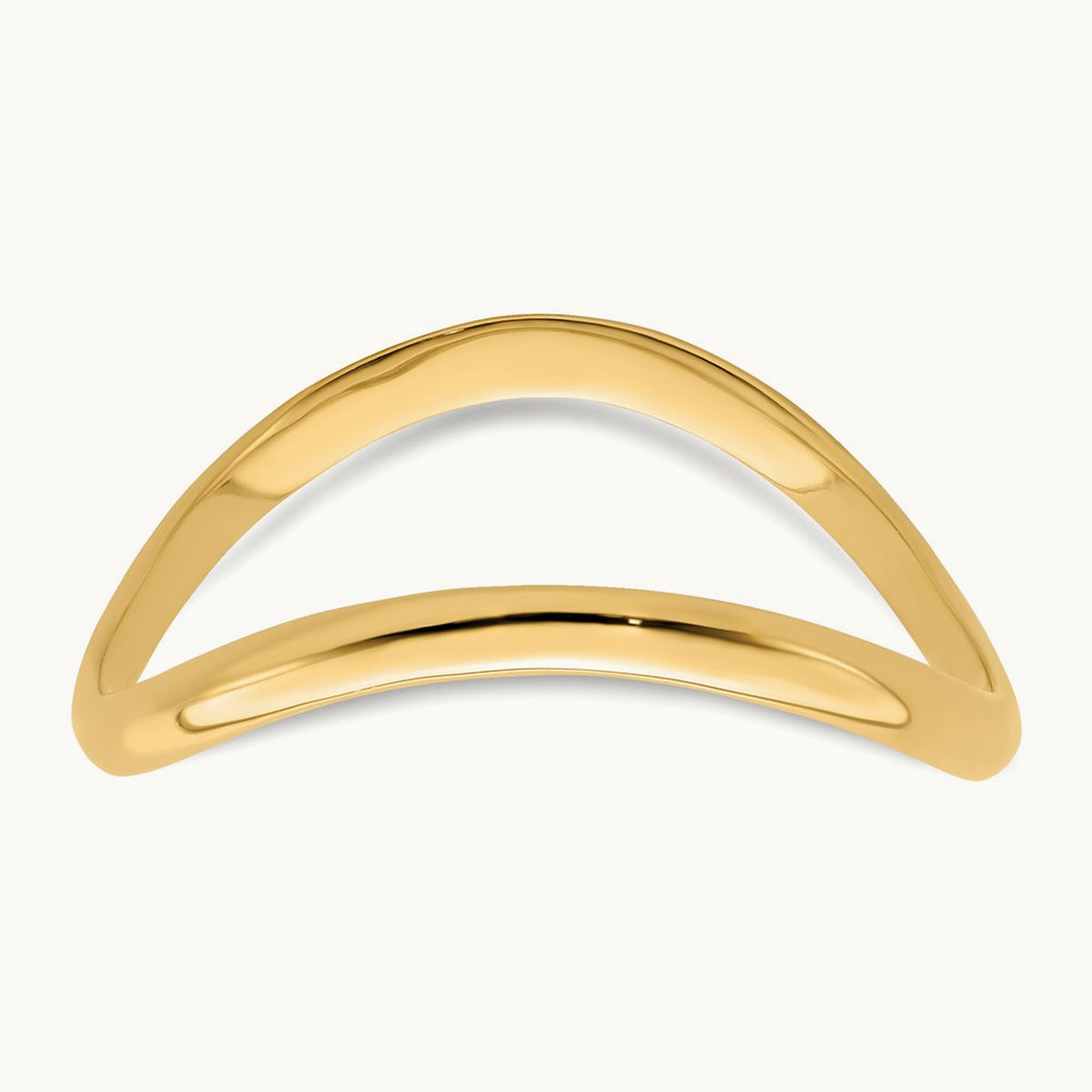 Wave Fashion Thumb Ring — 14K Yellow Gold