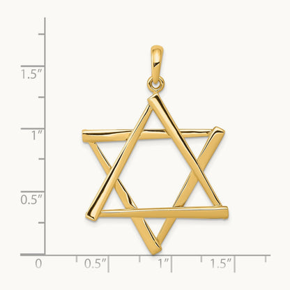 Star of David Pendant, 14K