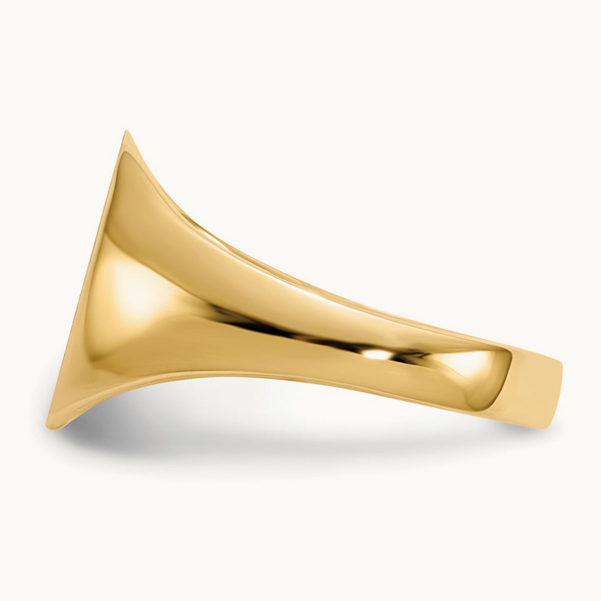 10.0x11. Closed Back Signet Ring, 5mm, 14K