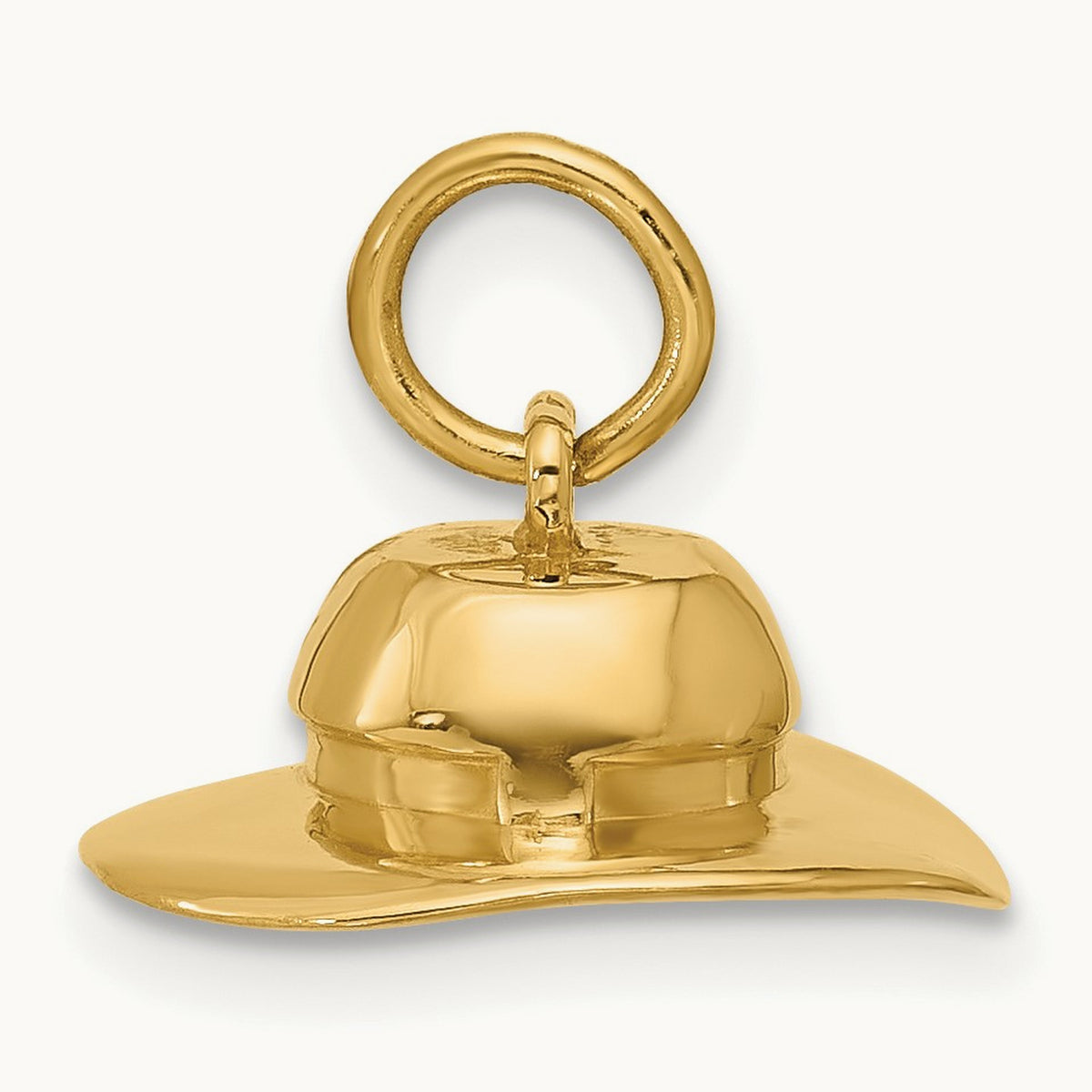 Sun Hat Charm, 14K Yellow Gold