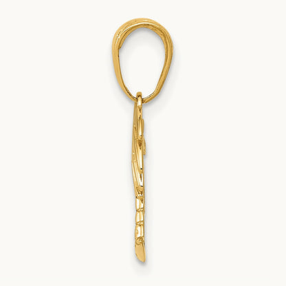 Charleston Palm Tree with Moon Pendant, 14K