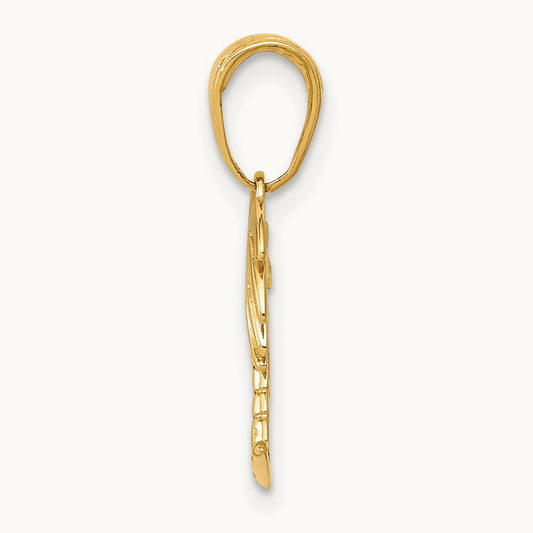 Charleston Palm Tree with Moon Pendant, 14K