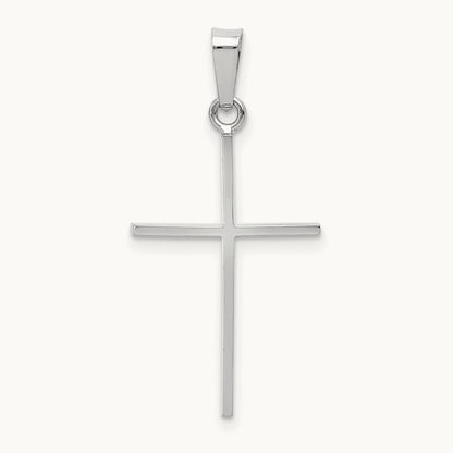 Cross Charm, 14K White Gold