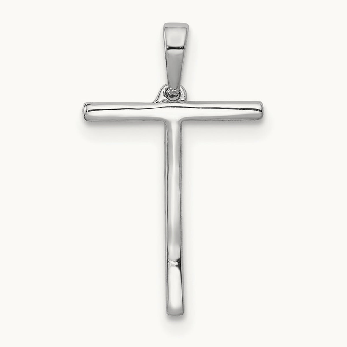 Diamond Letter T Initial Pendant, 14K White Gold