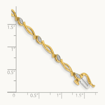 Diamond Bracelet, 14K