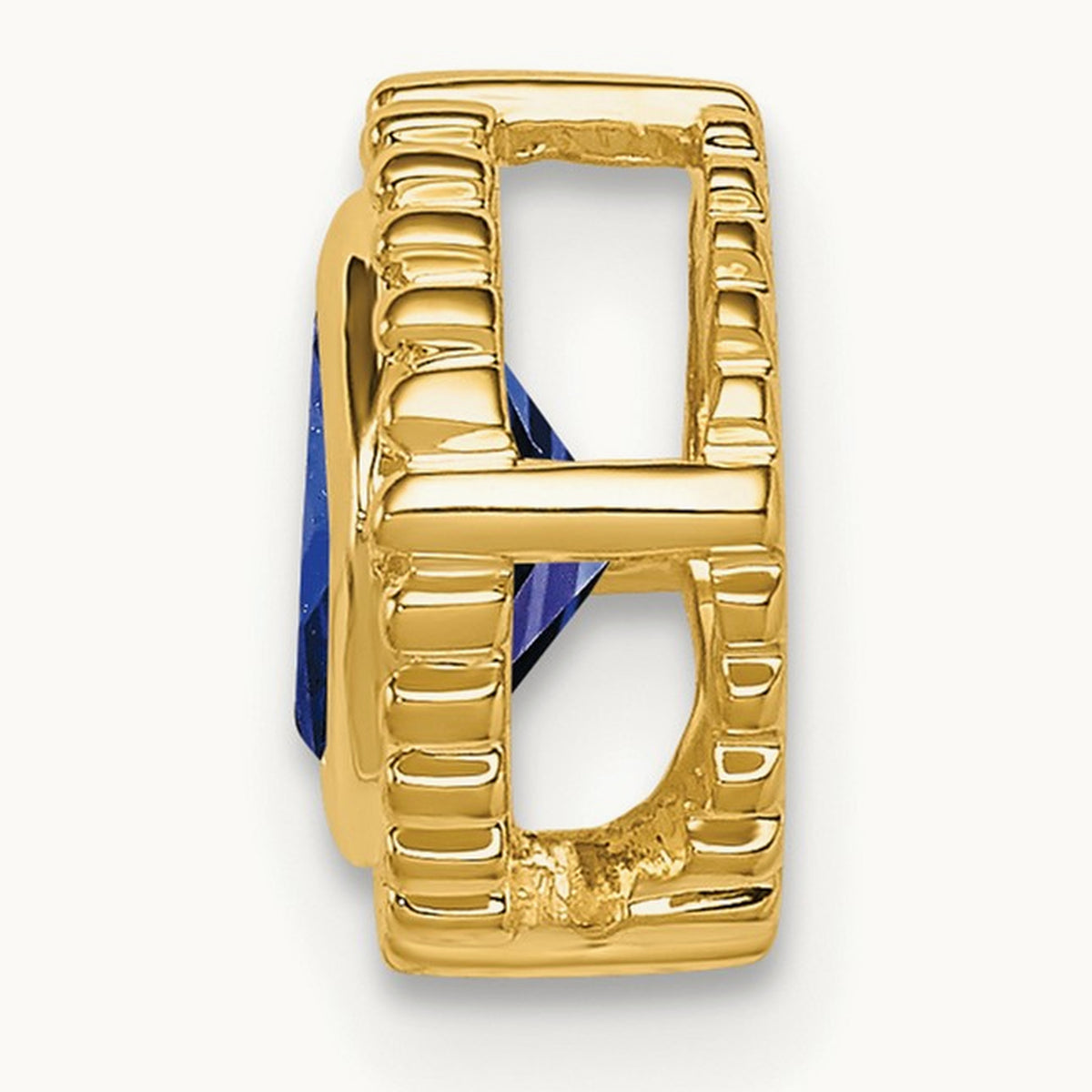 Cushion Sapphire Chain Slide, 14K