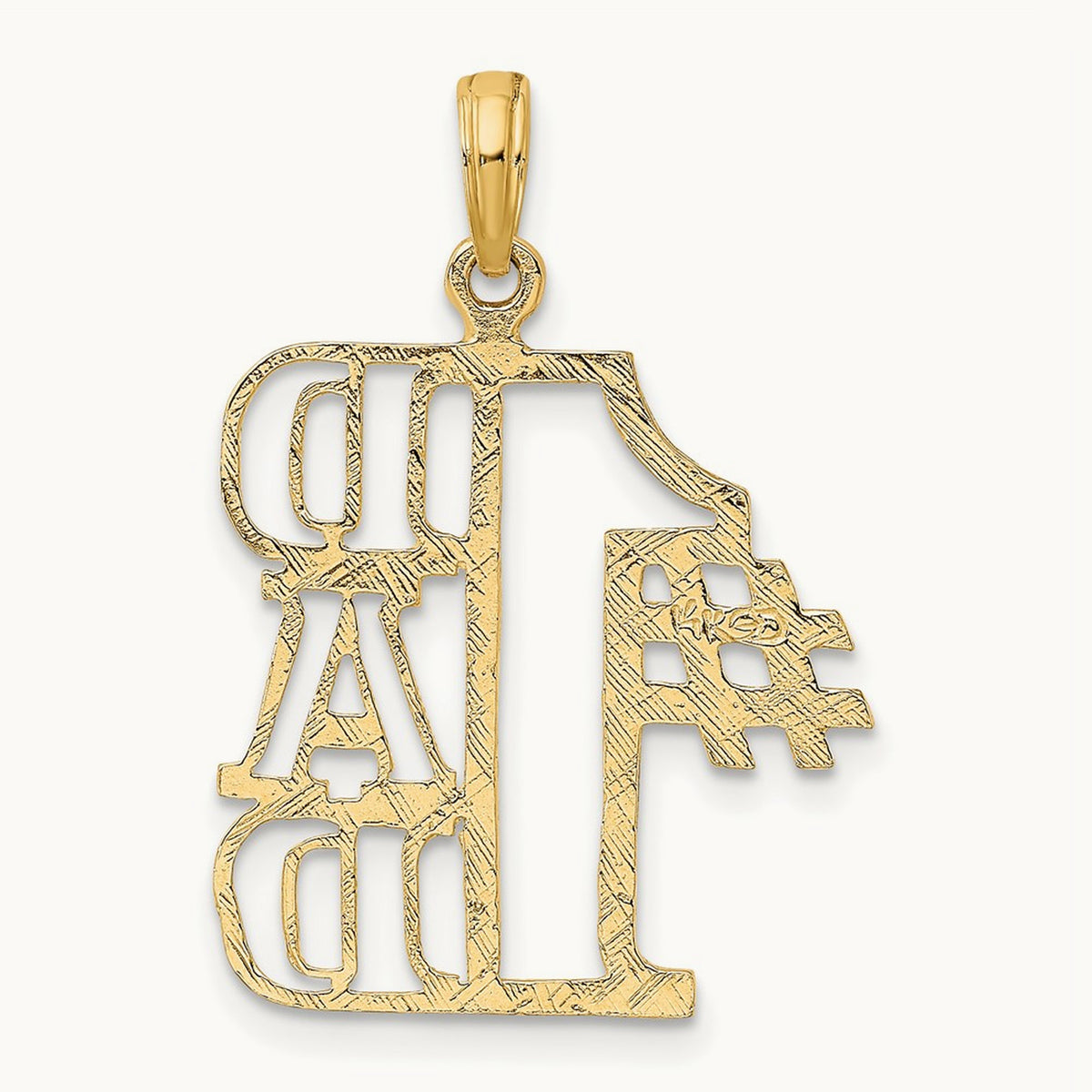 #1 DAD Cut-out Charm, 14K