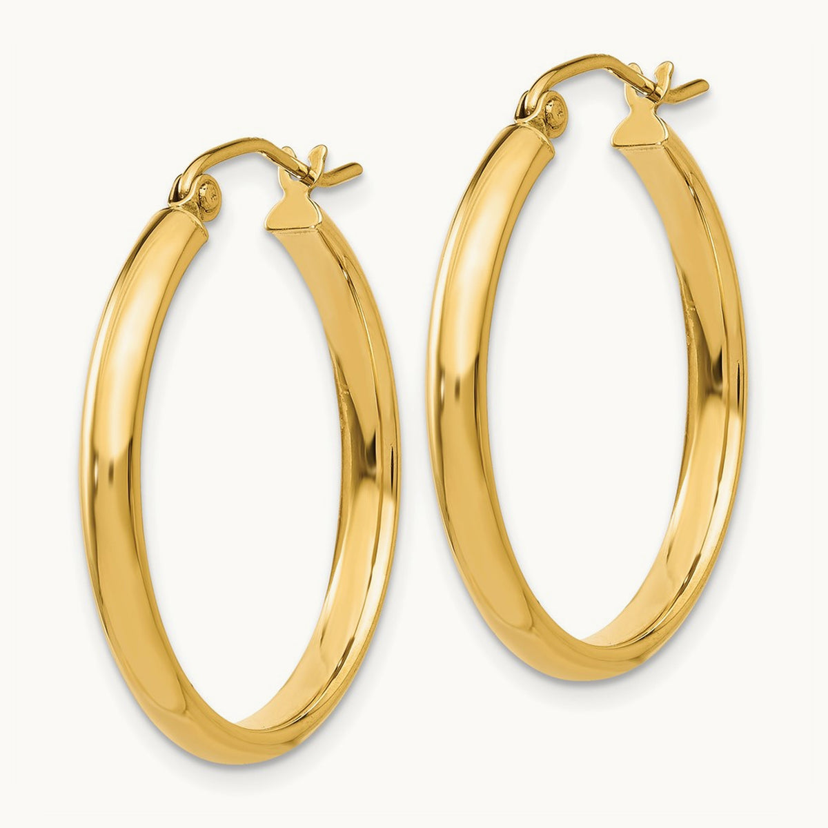 Polished Hoop Earring, 14K