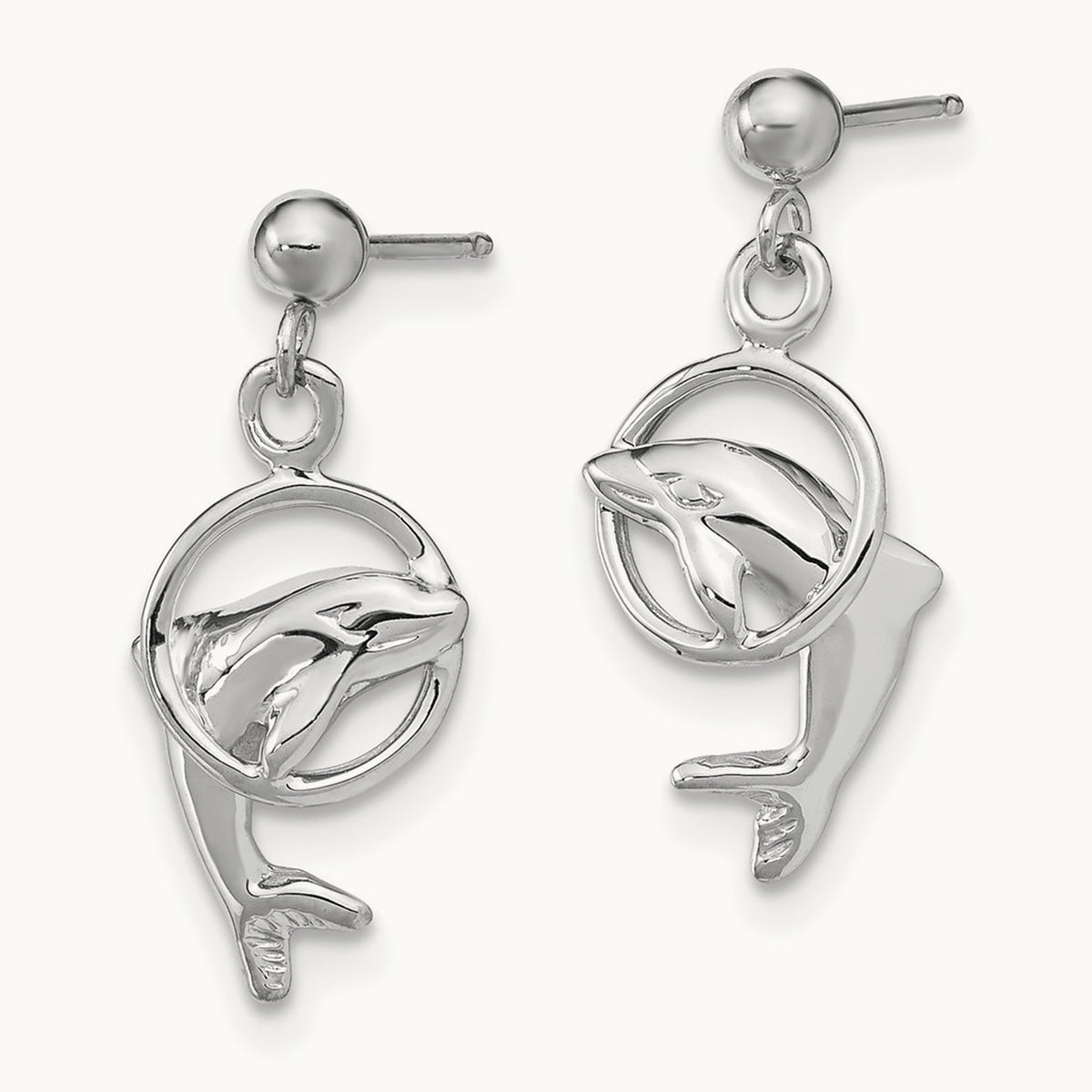 Dolphin Dangle Earrings — photo set