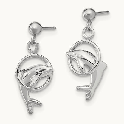 Dolphin Dangle Earrings — photo set