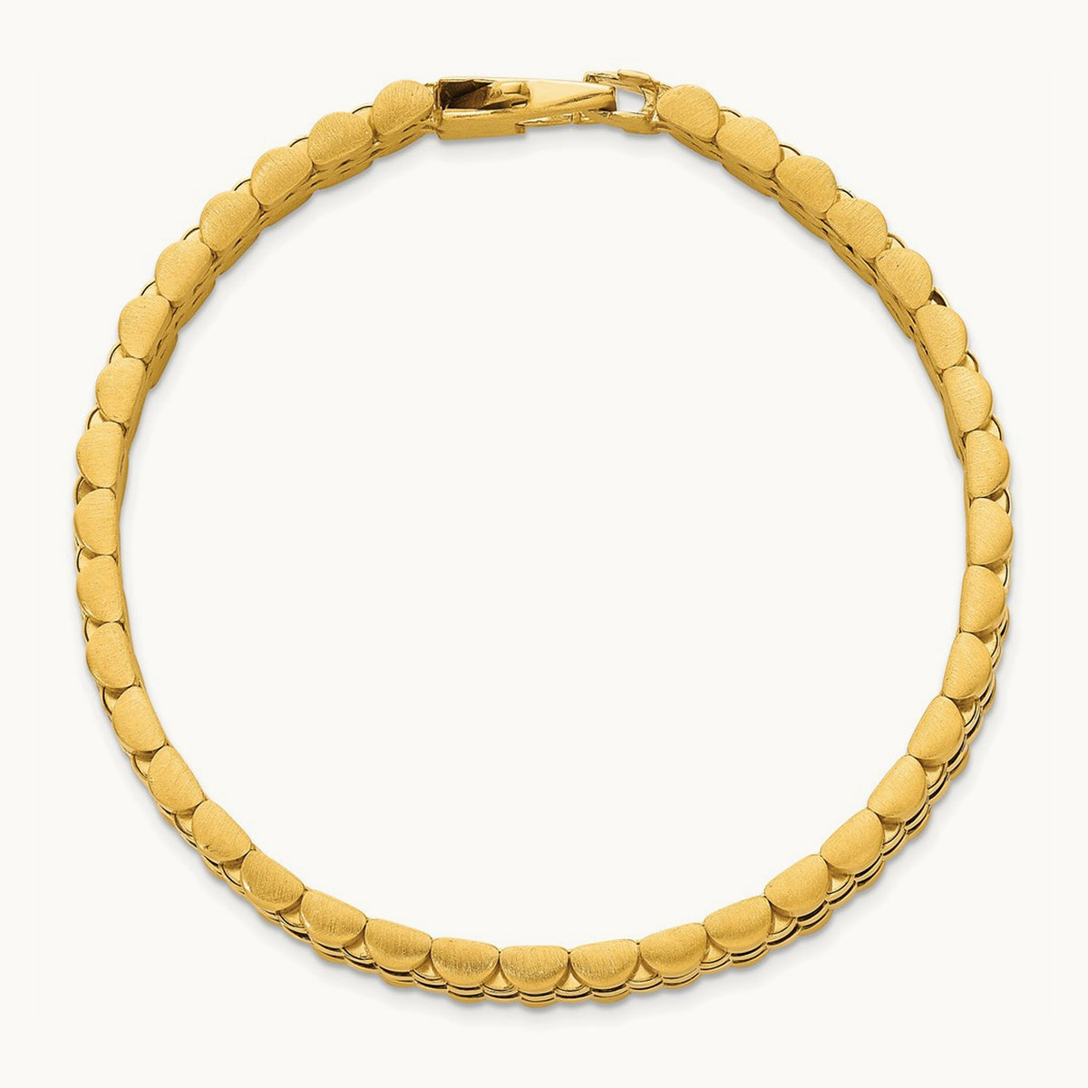Brushed and Polished Fancy Link Men's Bracelet — 12mm