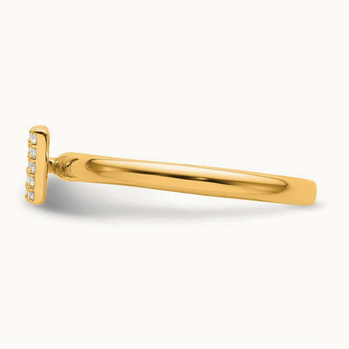 Stackable Diamond Ring — 14K Yellow Gold, W