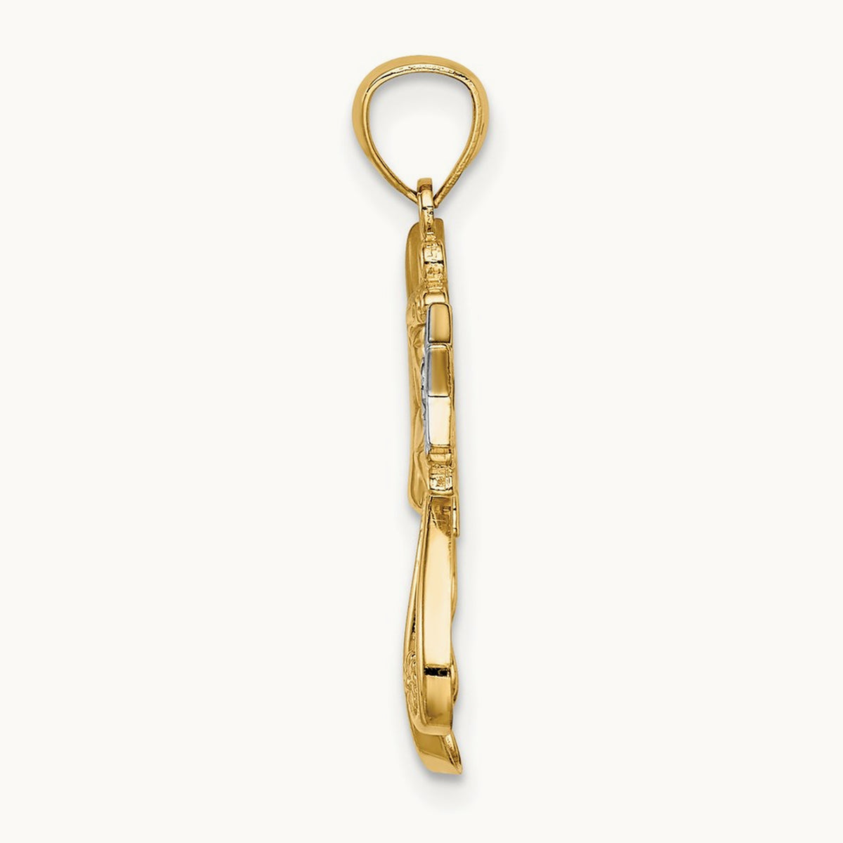 w/Rhodium D/C Angel with a Star, 14K