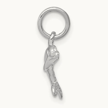 Dolphin Charm, 14K White Gold