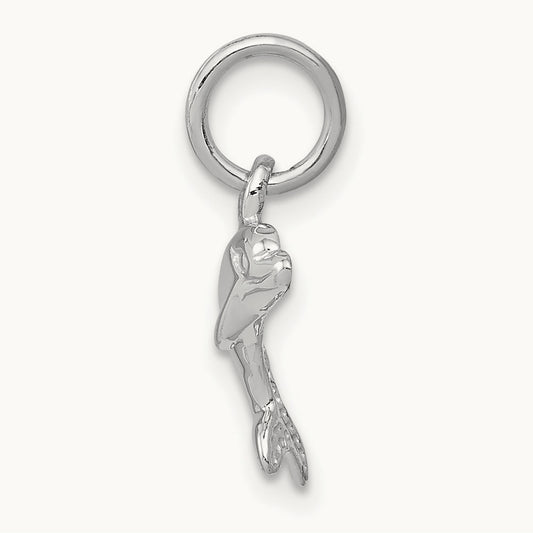 Dolphin Charm, 14K White Gold