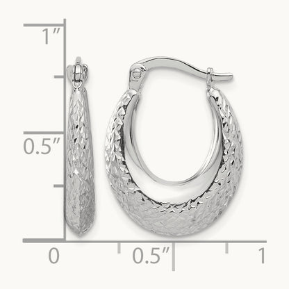 Polished and Diamond-cut Hoop Earrings — photo set