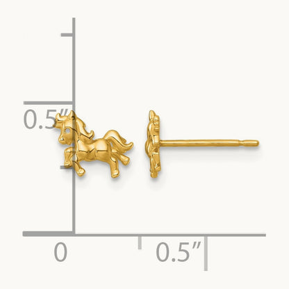 Polished Unicorn Post Earrings — 6.6mm