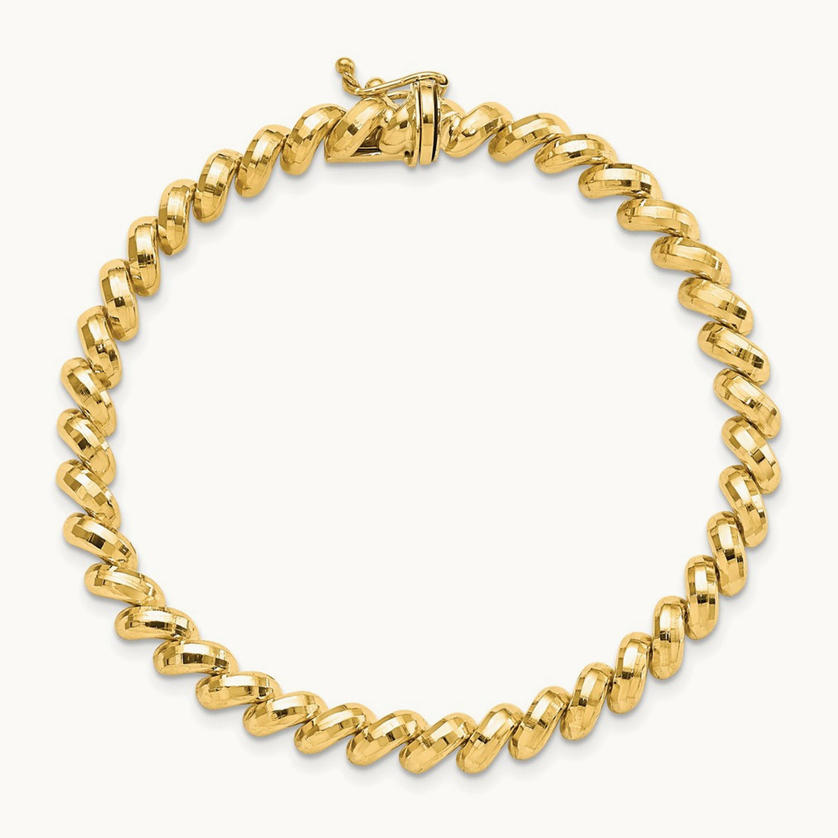 Faceted San Marco Bracelet — 14K Yellow Gold