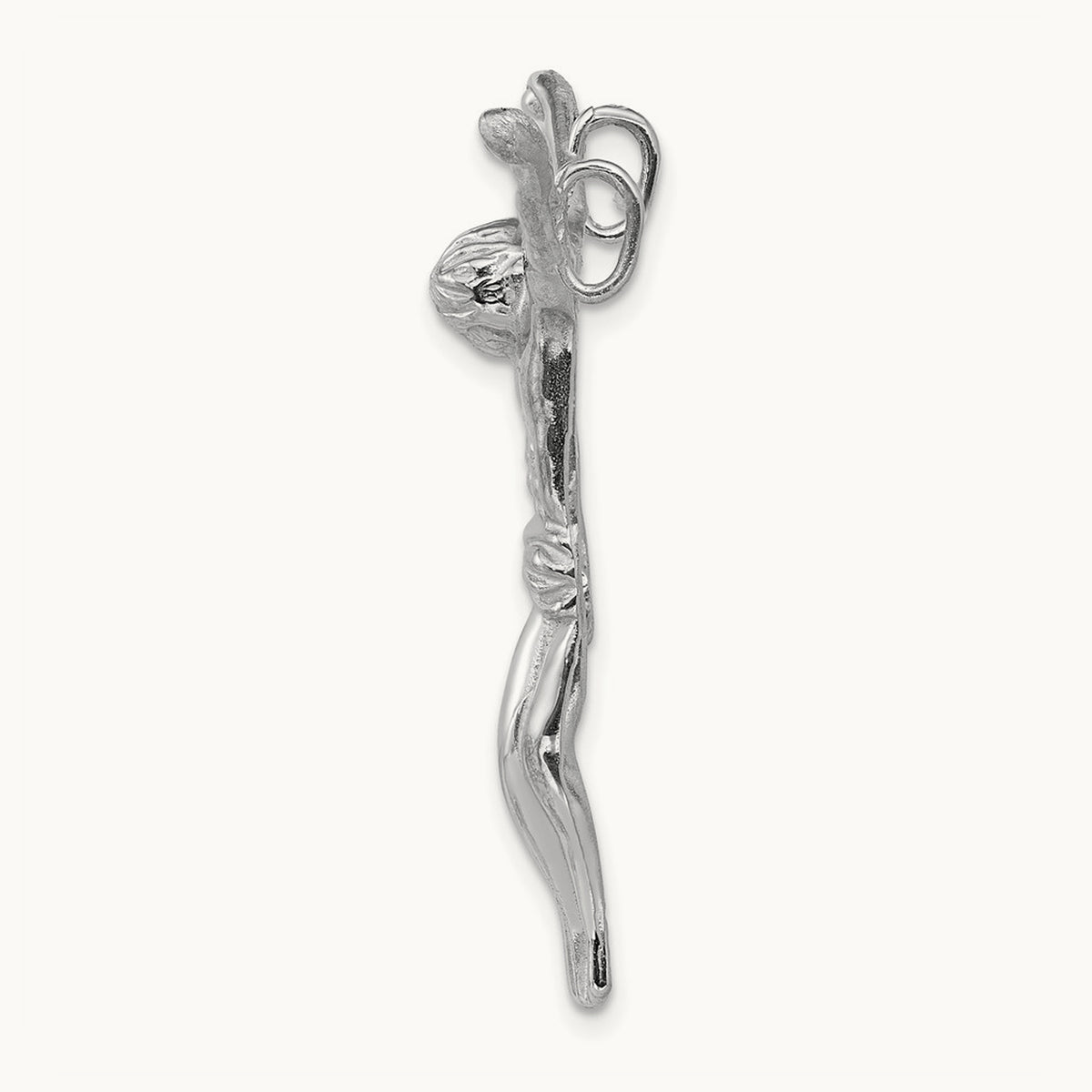 Jesus Chain Slide, 14K White Gold