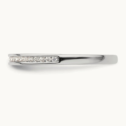 Diamond Wedding Band, 14K White Gold