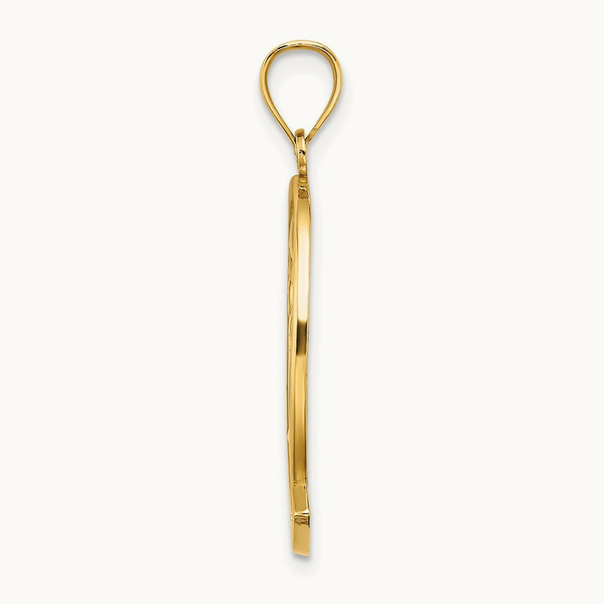 HAWAII w/ Dolphins in Waves Charm, 14K