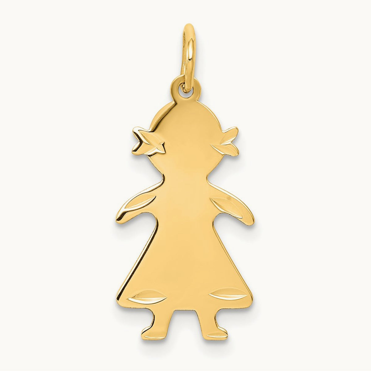 .011 Depth Engravable Girl Charm — 25mm