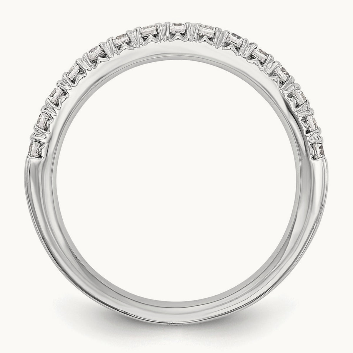 Diamond Wedding Band, 14K White Gold