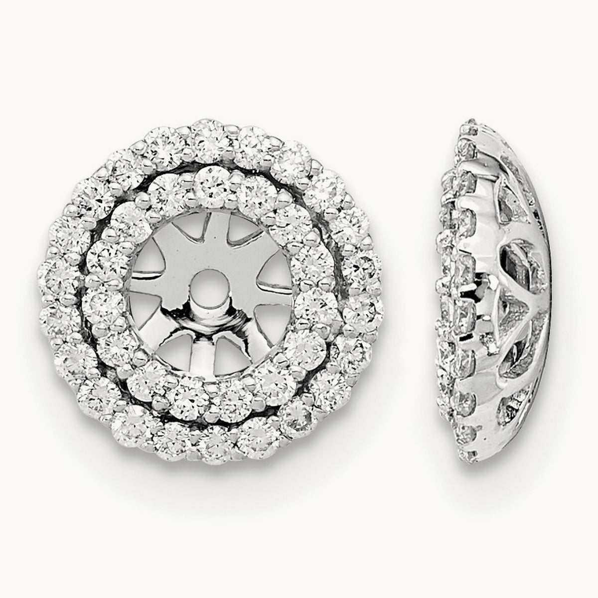 Diamond Earring Jackets, 14K White Gold