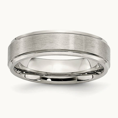 Brushed and Polished Grooved Edge Band — 6mm