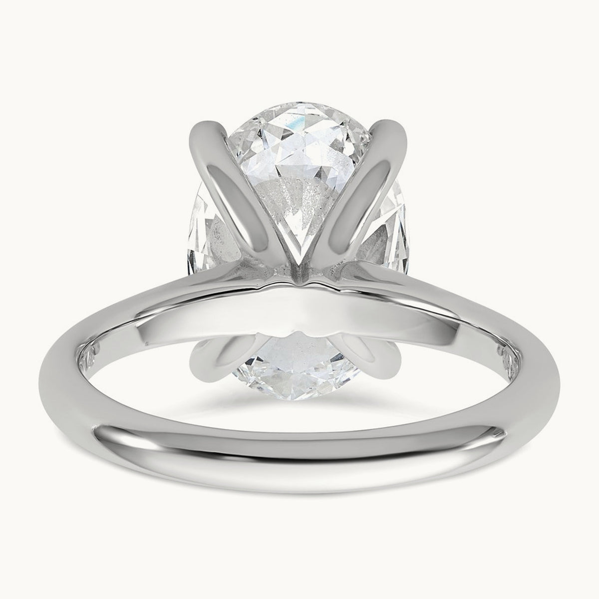 Oval 8X Ring, 4.00 ct tw Lab-Grown Diamond — 14K White Gold