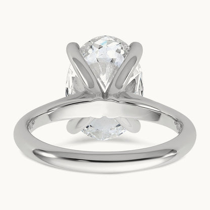 Oval 8X Ring, 4.00 ct tw Lab-Grown Diamond — 14K White Gold