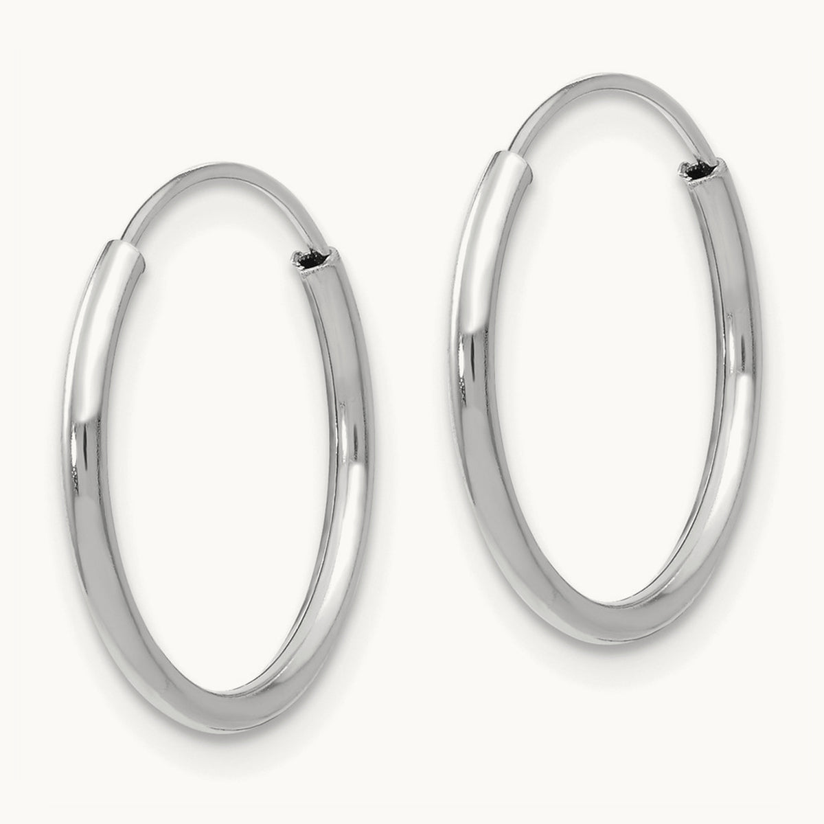 Madi K White Gold Endless Hoop Earrings, 14K