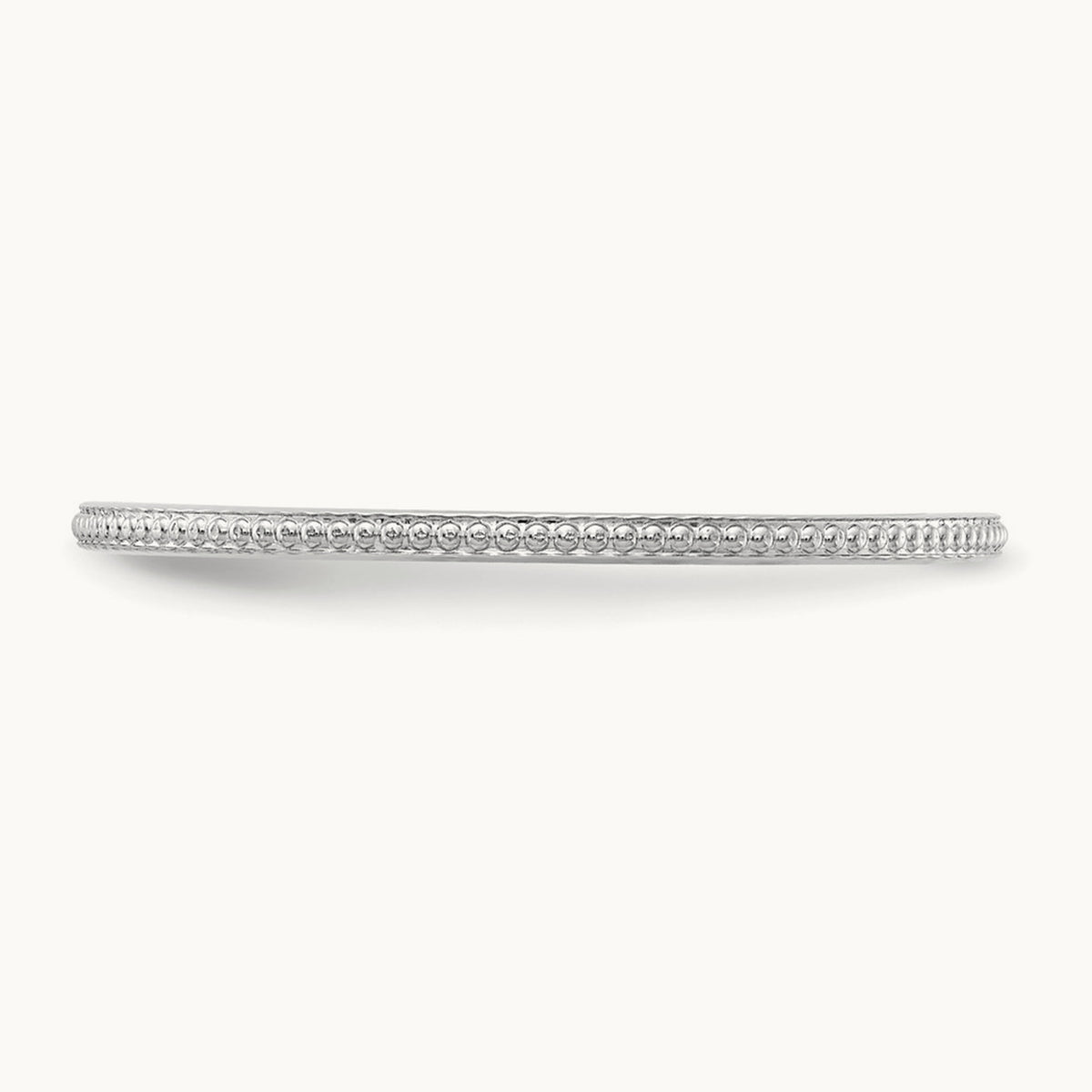 Bead Stackable Band — 14K White Gold