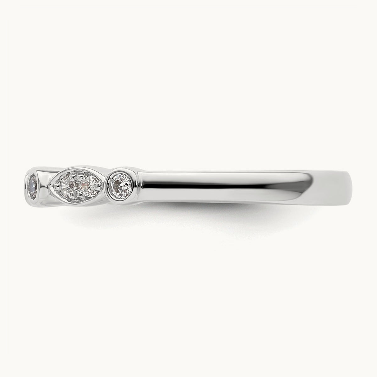 Diamond Wedding Band, 14K White Gold