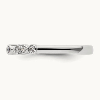 Diamond Wedding Band, 14K White Gold